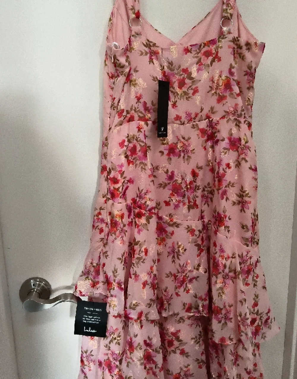 Lulu's Pink Floral Maxi Dress (BRAND NEW) - Picture 7 of 9